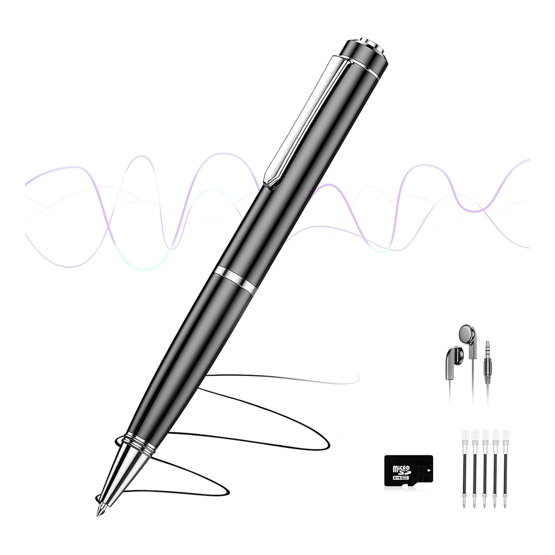 72GB Voice Recorder with AI Noise Reduction & Voice Activation