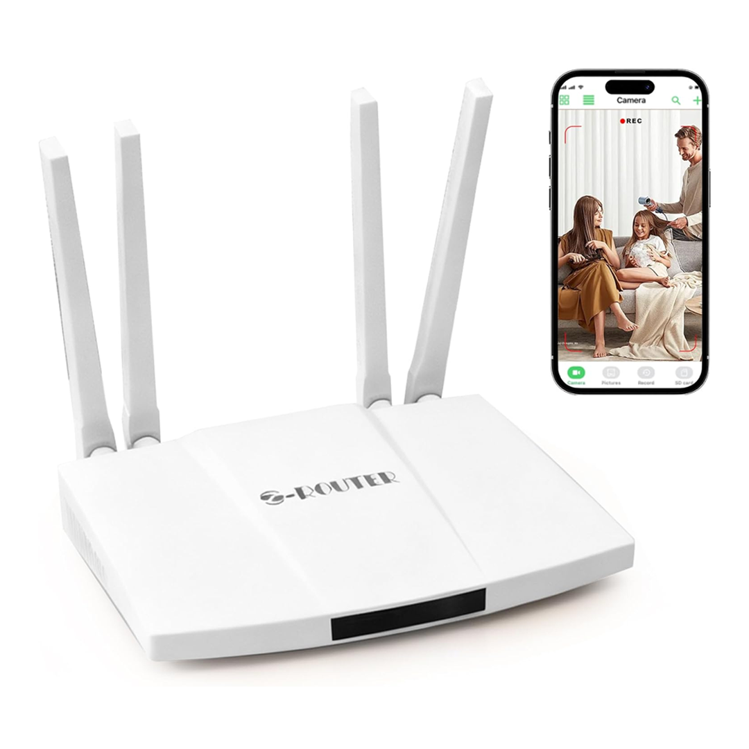Mini Indoor 4G WiFi Security Camera with Router & Easy Setup