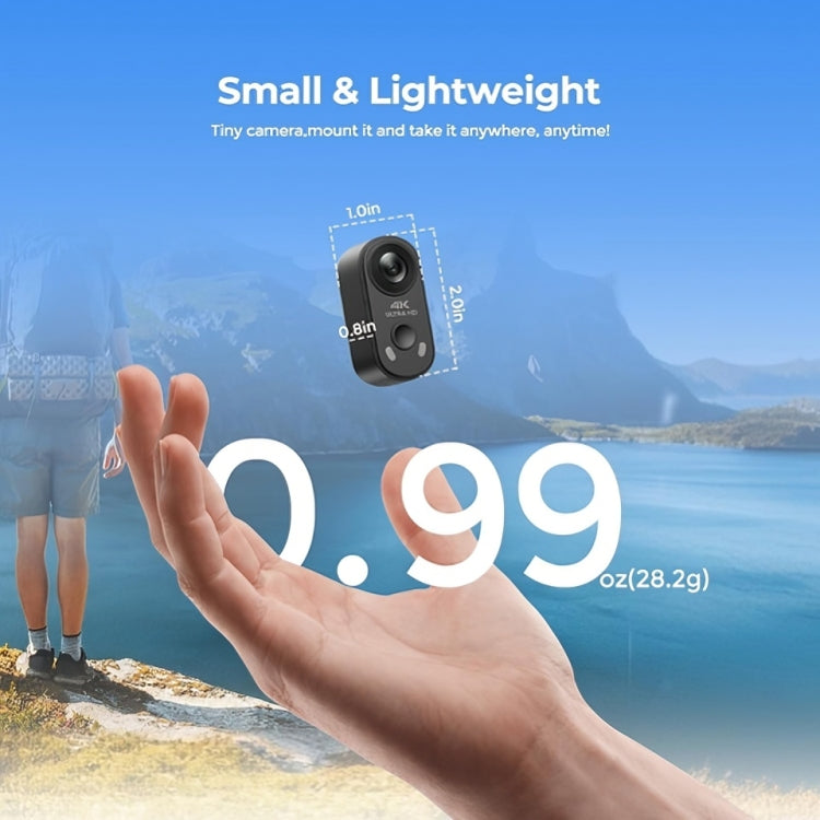 4K Mini Wearable POV Action Camera with WiFi & 64GB Card