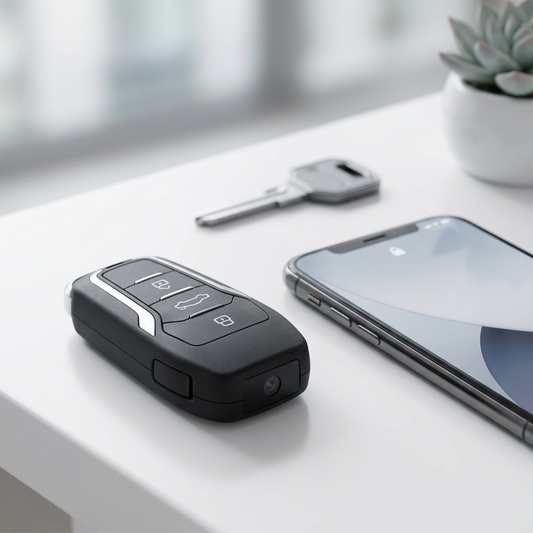 Car Key Mini 1080P Nanny Cam for Home Security