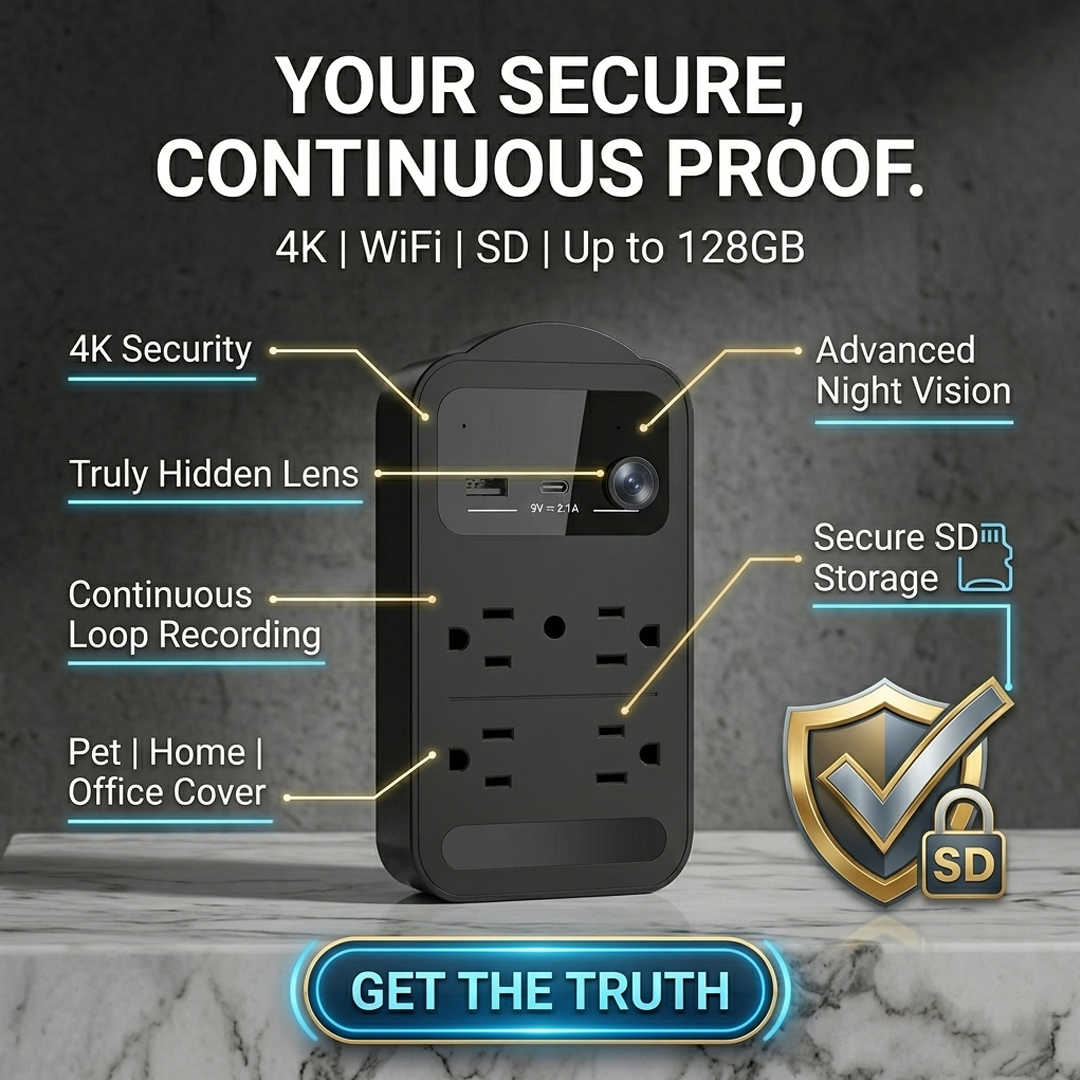 Smart Indoor WiFi Security Camera – AC Powered Nanny Cam with Motion Detection & Night Vision
