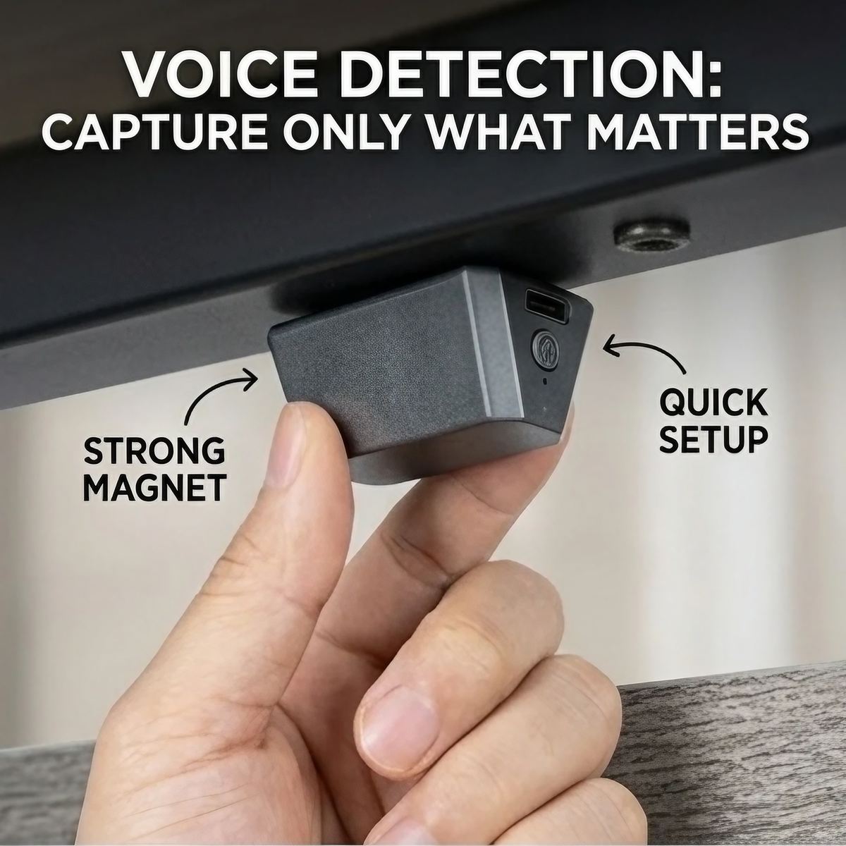 Compact Magnetic Audio Recorder – Ultra Long Battery Portable Voice Device