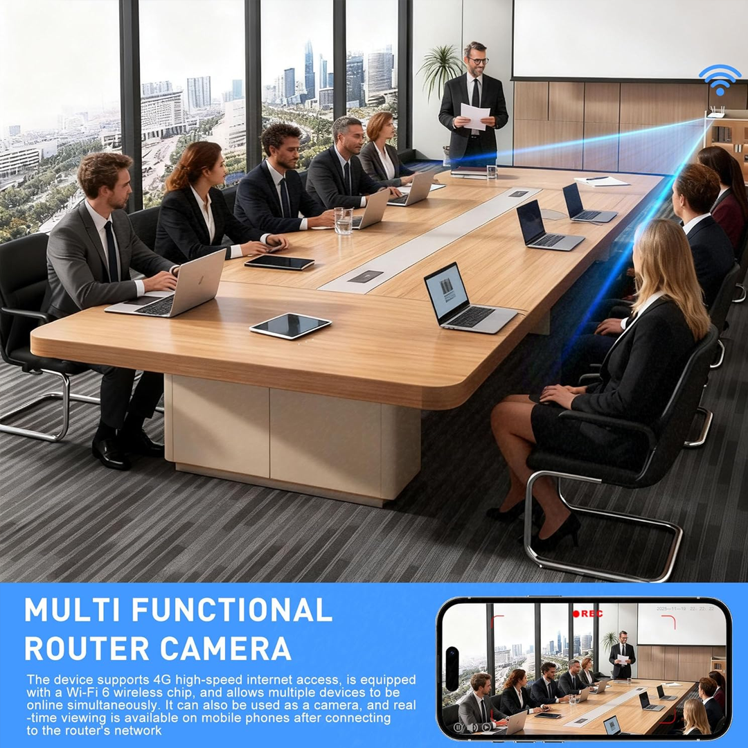 Mini Indoor 4G WiFi Security Camera with Router & Easy Setup