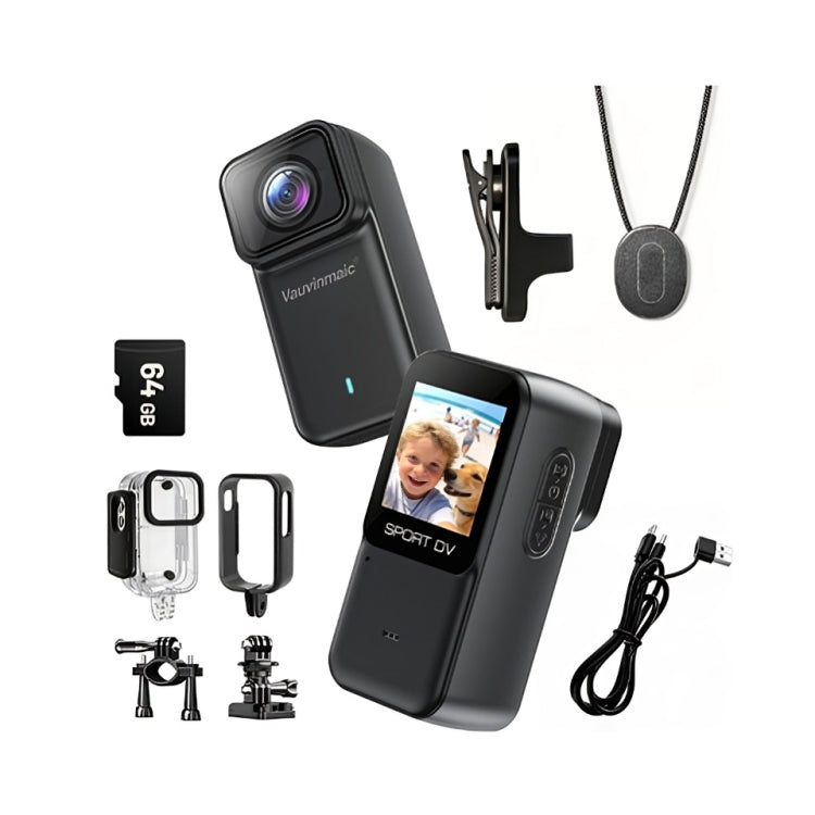4K WiFi Magnetic Body Camera with 64GB Card
