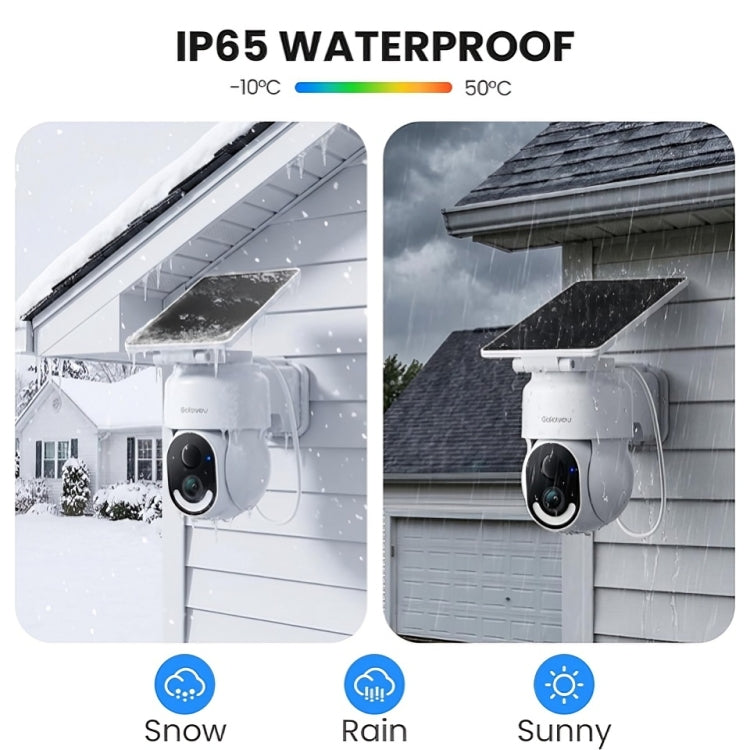 Solar-Powered Outdoor Wireless Security Camera, 2.4GHz Wi-Fi