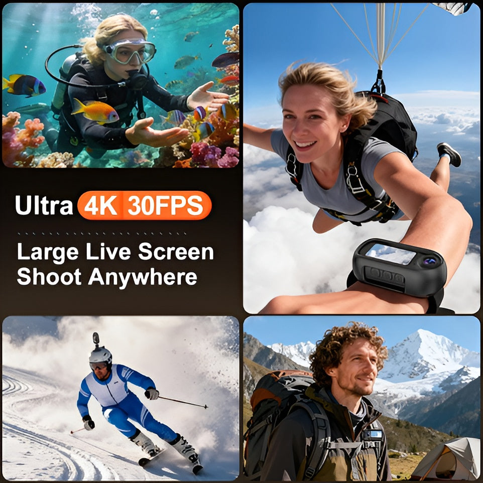 4K Mini POV Body Camera with 6-Axis EIS Stabilization