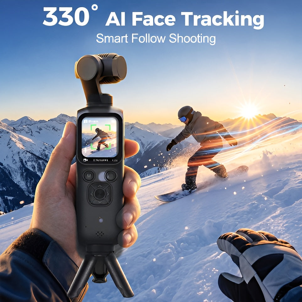 4K Pocket Vlogging Camera with WiFi & Face Tracking