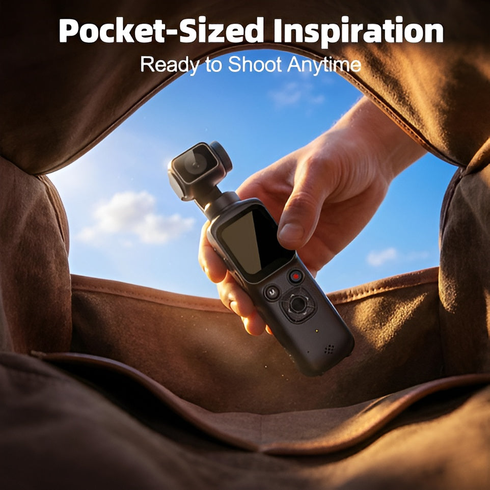 4K Pocket Vlogging Camera with WiFi & Face Tracking