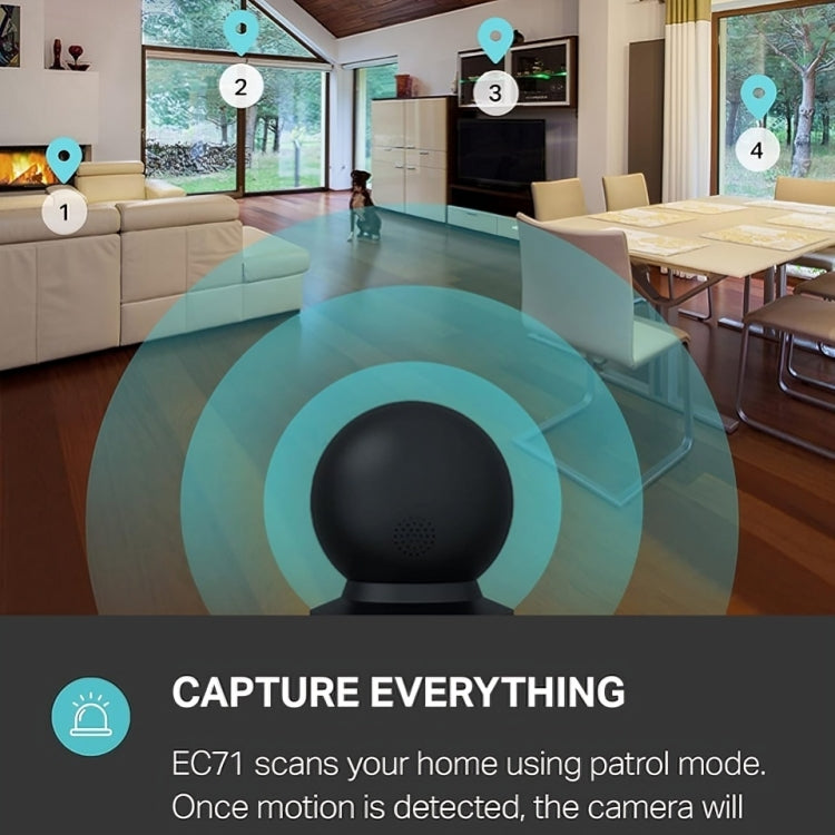Indoor Pan-Tilt Security Camera for Baby & Pet Monitoring