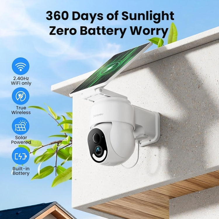 Solar-Powered Outdoor Wireless Security Camera, 2.4GHz Wi-Fi
