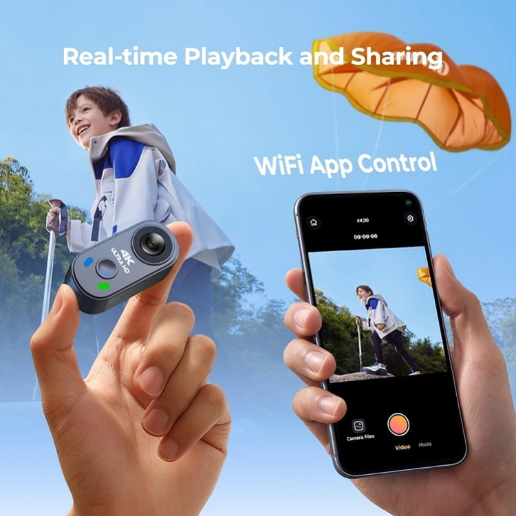 4K Mini Wearable POV Action Camera with WiFi & 64GB Card