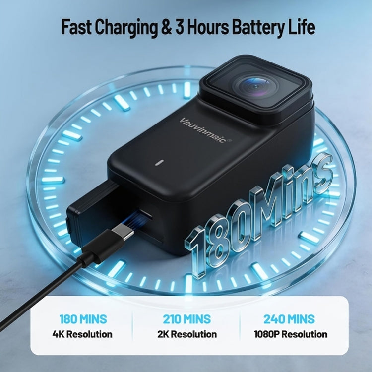 4K WiFi Magnetic Body Camera with 64GB Card